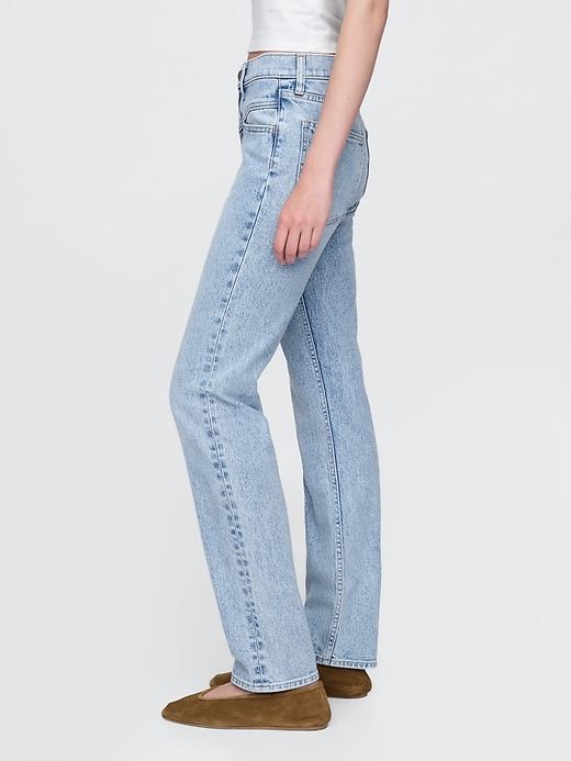 high rise western 90s slim straight jeans