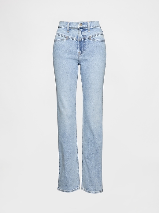 high rise western 90s slim straight jeans
