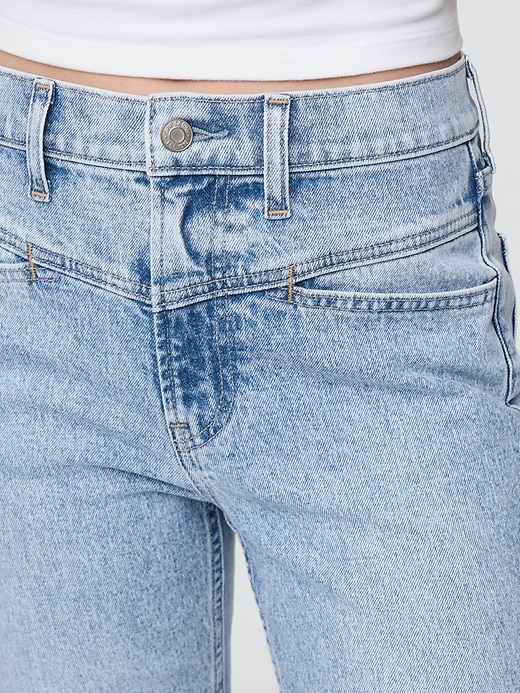 high rise western 90s slim straight jeans