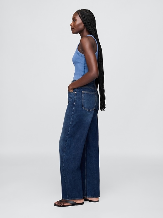 high rise barrel jeans
