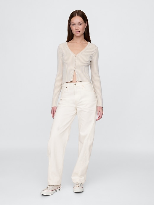 high rise barrel jeans