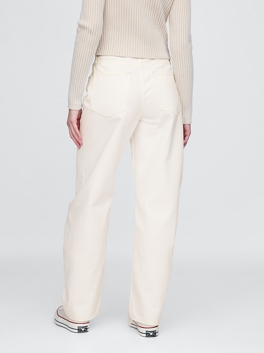 high rise barrel jeans