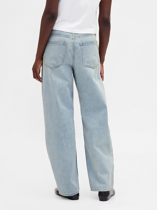 high rise barrel jeans