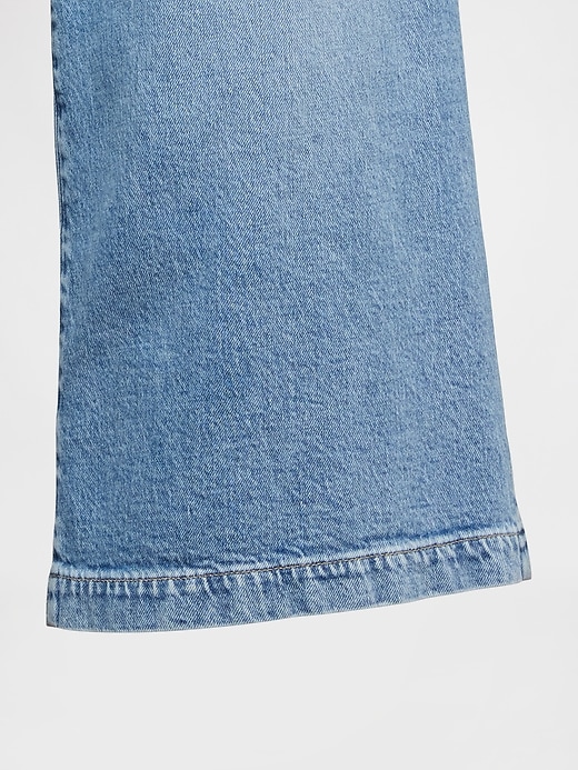 high rise denim culotte jeans