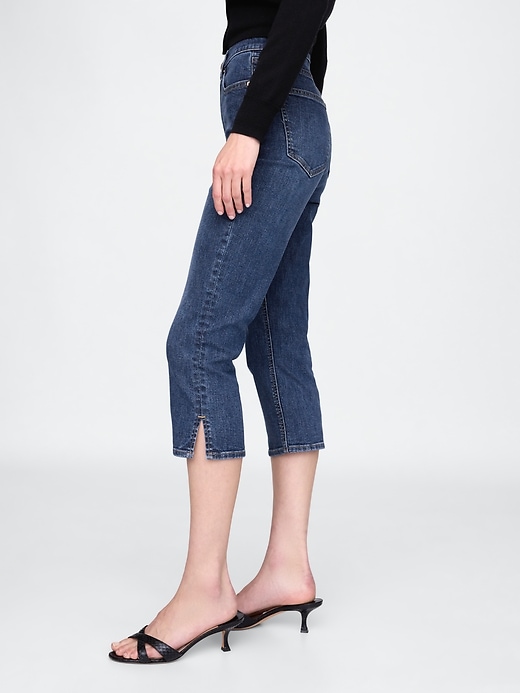 high rise capri jeans