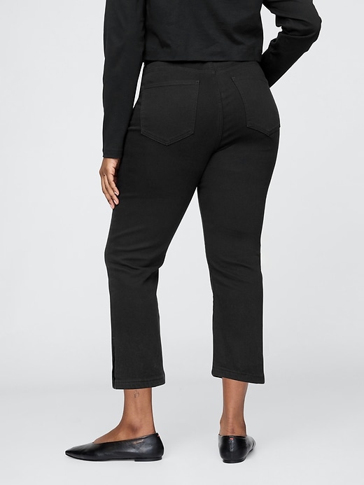 high rise cropped capri jeans