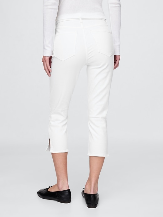 high rise capri jeans