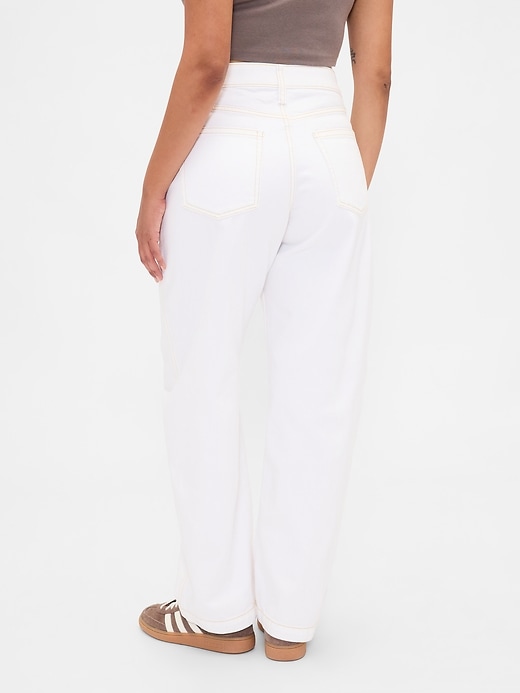 curvy high rise barrel jeans