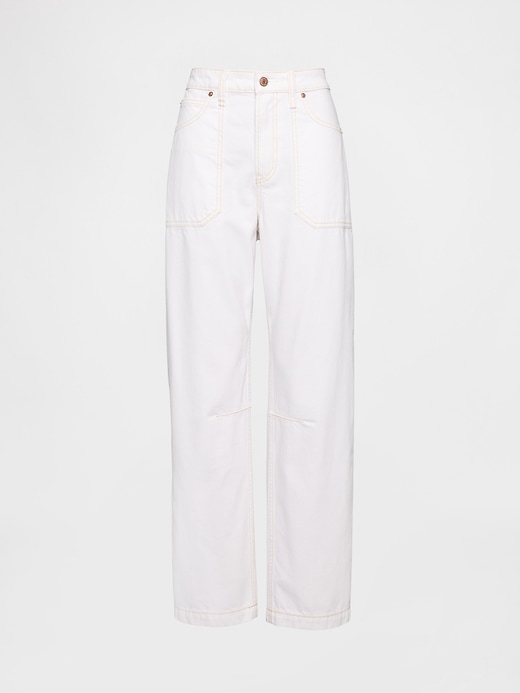 curvy high rise barrel jeans