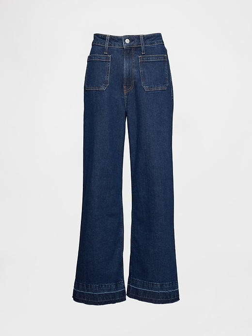curvy high rise stride wide-leg ankle jeans