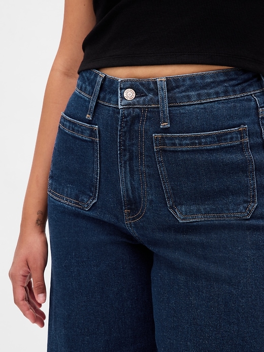 curvy high rise stride wide-leg ankle jeans
