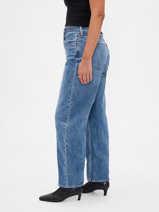 curvy high rise barrel jeans