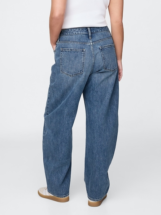 curvy high rise barrel jeans
