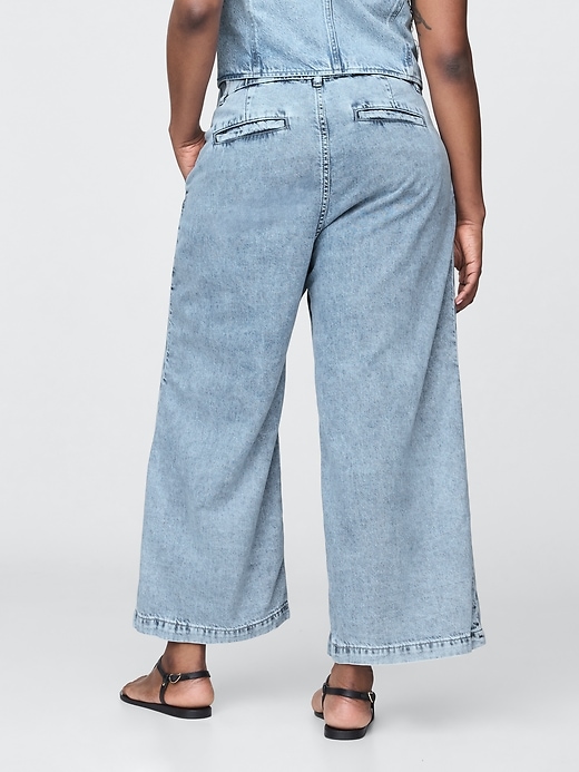 365 high rise ultrasoft denim plissee-ankle-hose
