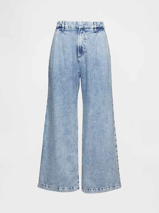 365 high rise ultrasoft denim plissee-ankle-hose