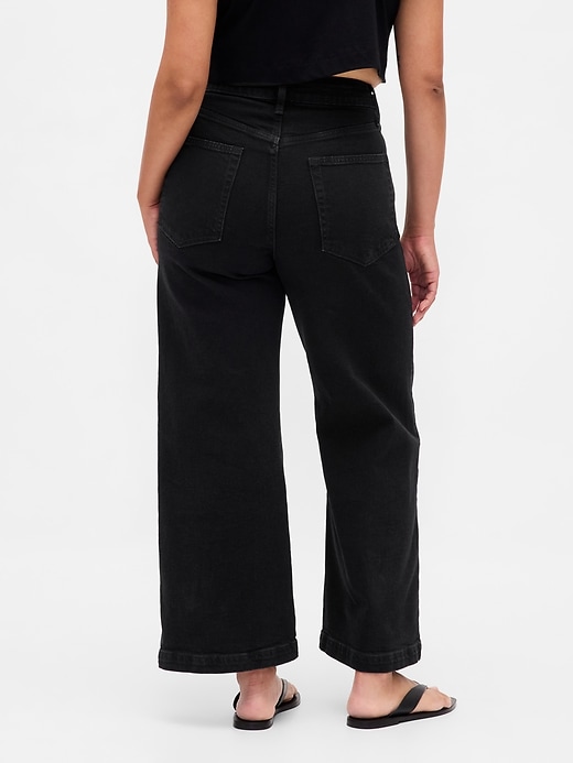 curvy high rise stride wide-leg ankle jeans