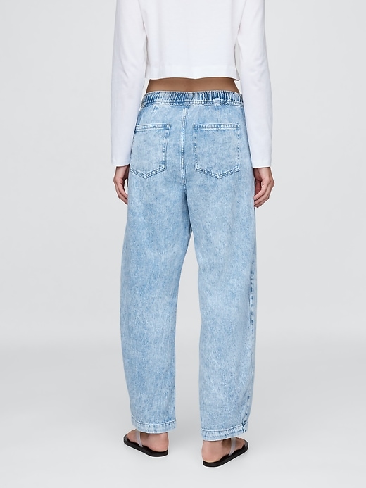 high rise easy barrel jeans