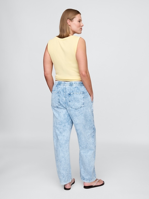high rise easy barrel jeans