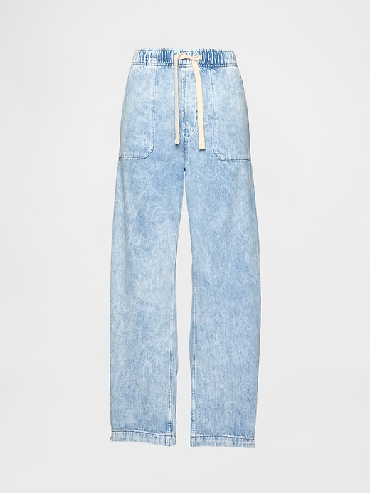 high rise easy barrel jeans