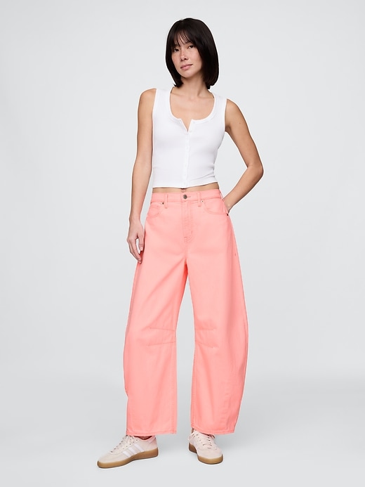 high rise horseshoe jeans