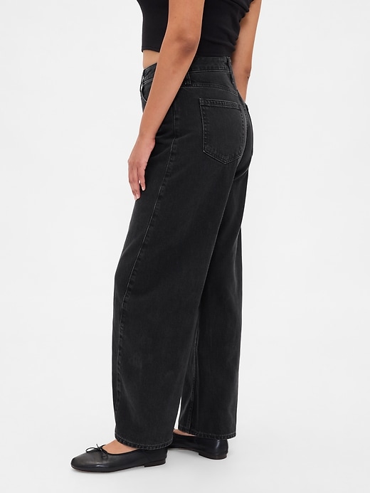 curvy high rise barrel jeans