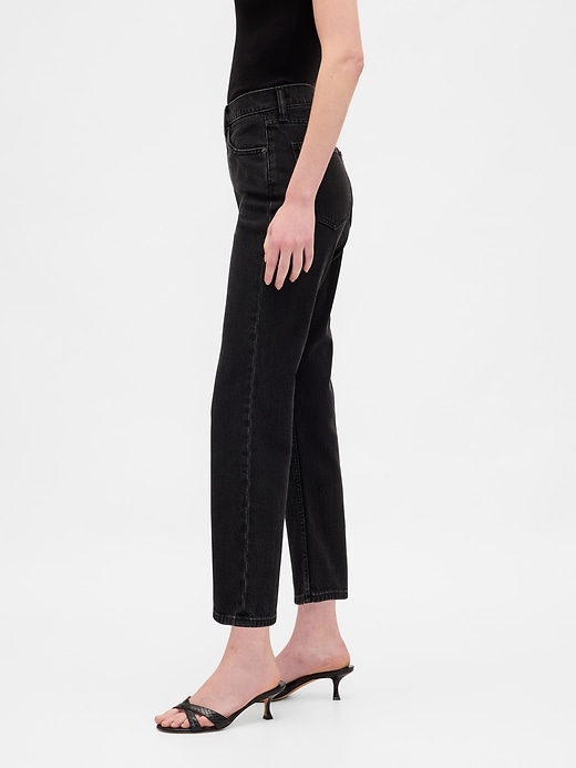 high rise 90s slim straight crop jeans