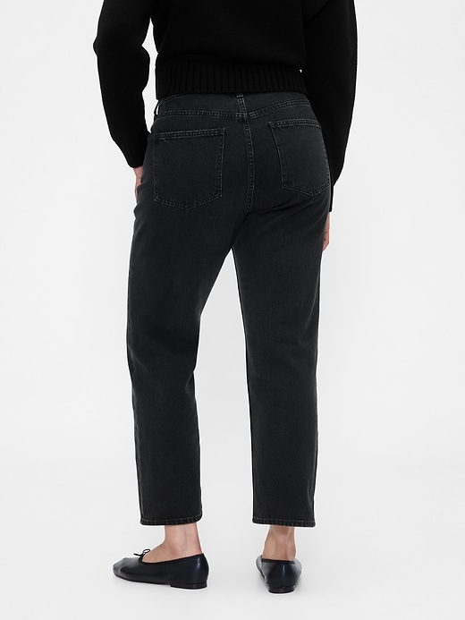 high rise 90s slim straight crop jeans