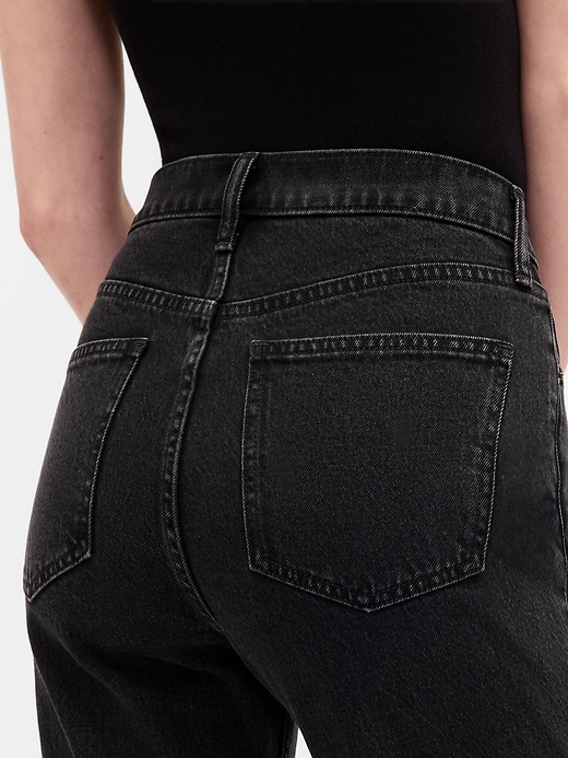 high rise 90s slim straight crop jeans