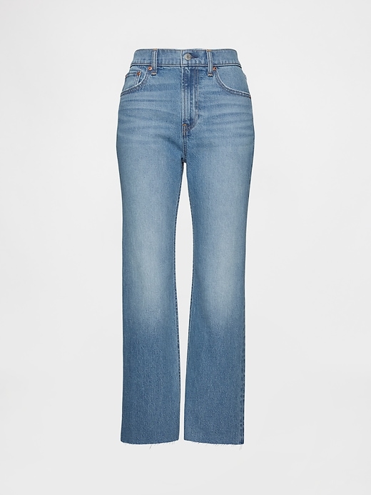 high rise 90s slim straight crop jeans