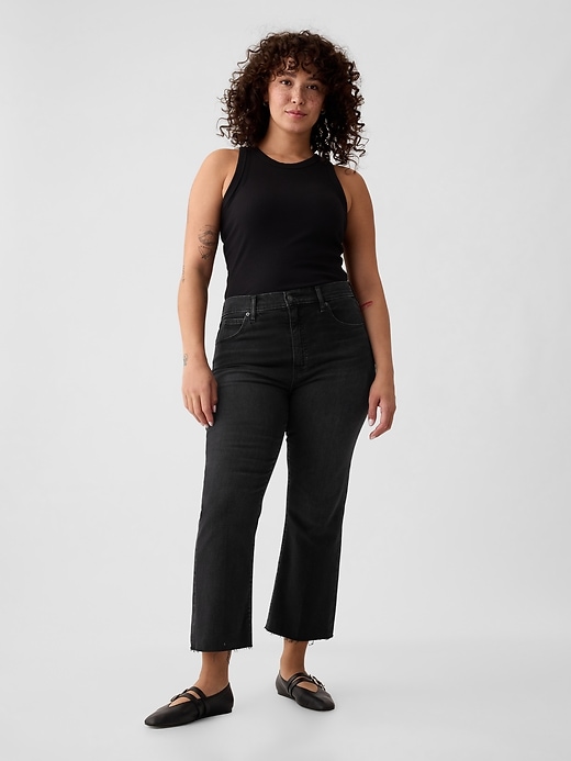 high rise kick flare jeans