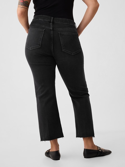 high rise kick flare jeans