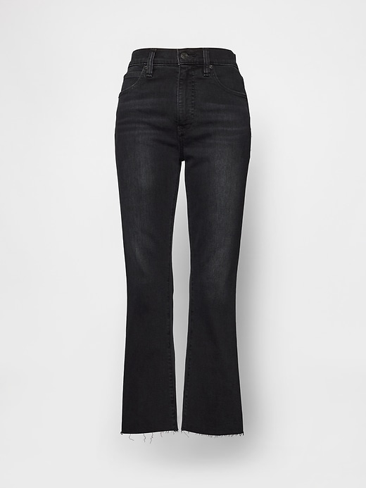 high rise kick flare jeans