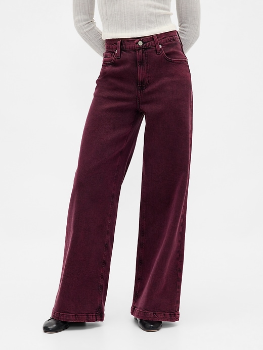 high rise stride wide-leg jeans