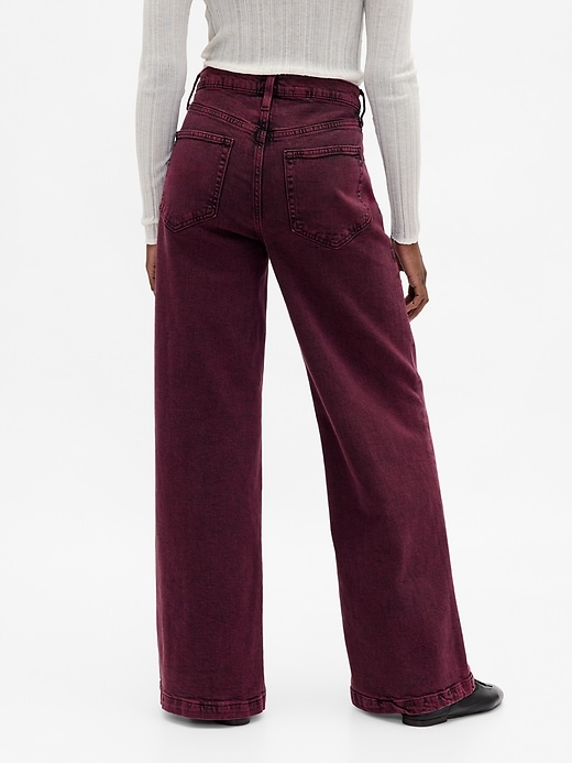 high rise stride wide-leg jeans