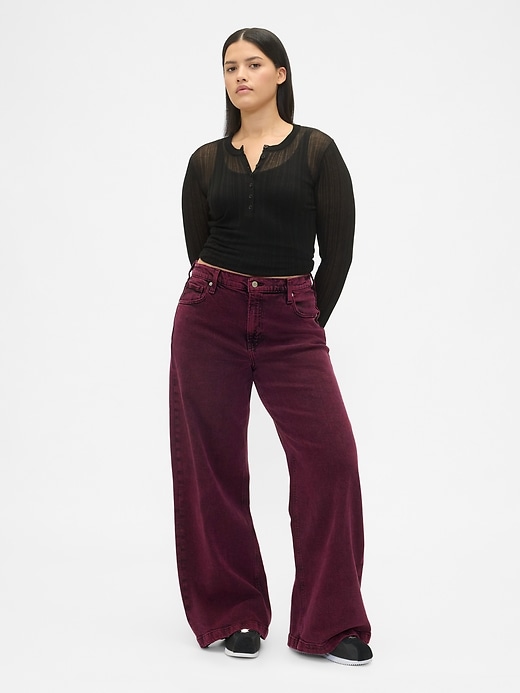 high rise stride wide-leg jeans