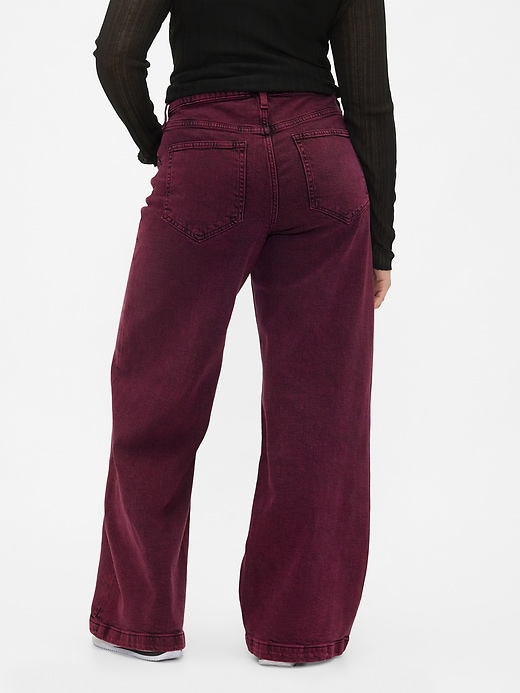 high rise stride wide-leg jeans