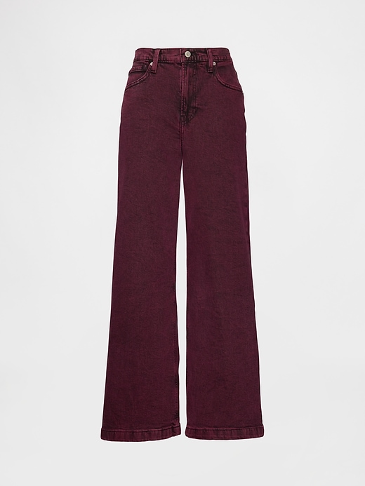 high rise stride wide-leg jeans