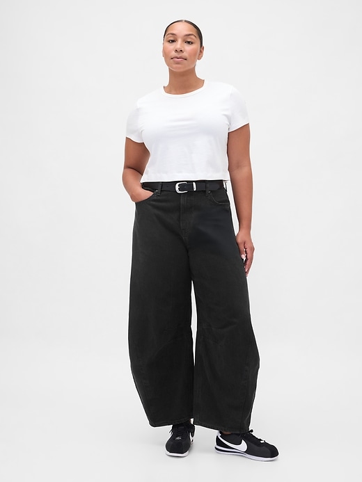 high rise ultrasoft horseshoe jeans