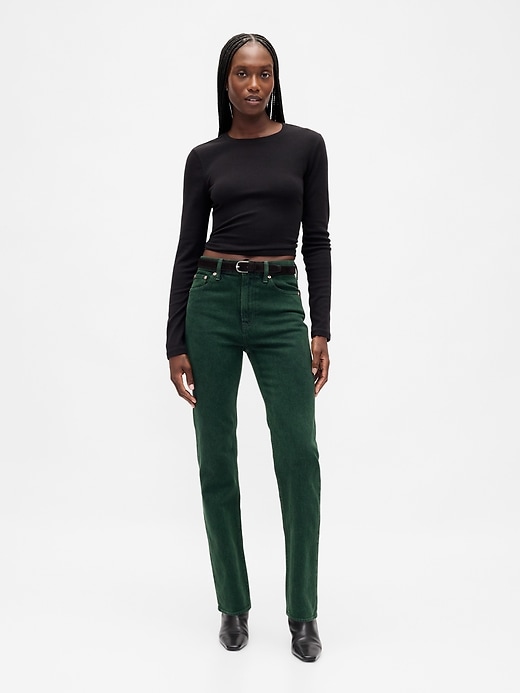 high rise 90s slim straight jeans