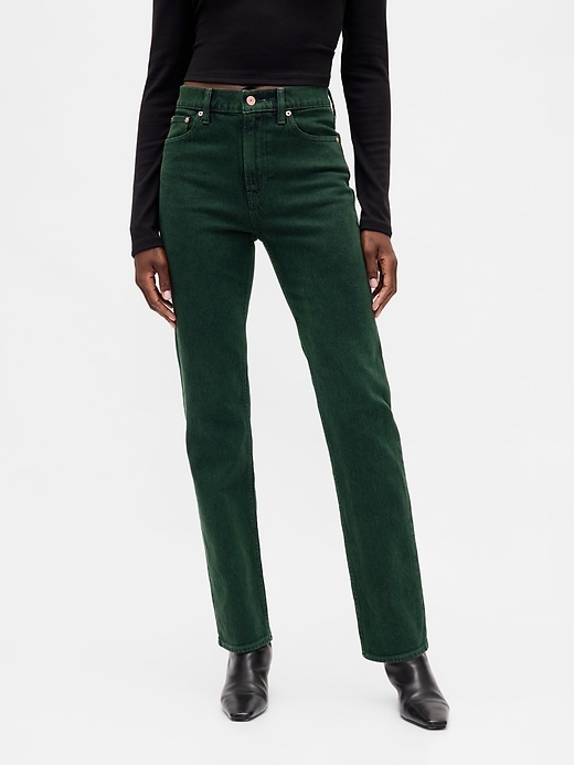 high rise 90s slim straight jeans