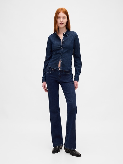 hüftjeans lang und schmal geschnitten