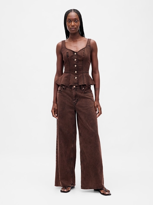 ultrasoft baggy jeans mit mittelhohem bund