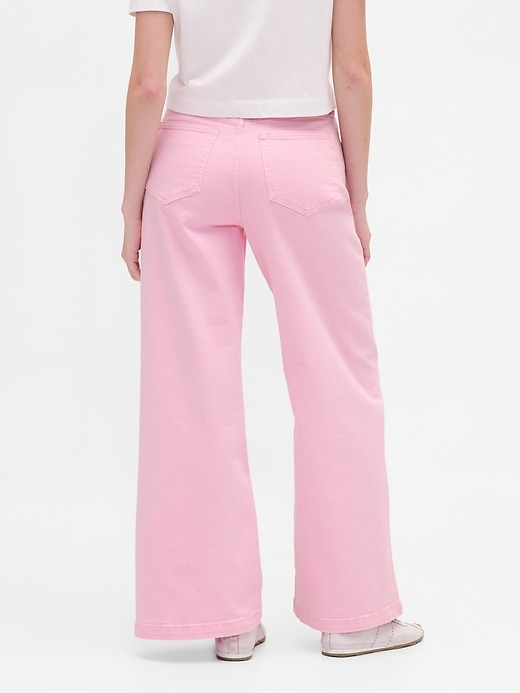 sky high rise stride wide-leg jeans