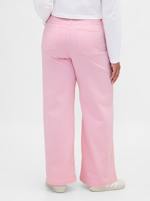 sky high rise stride wide-leg jeans