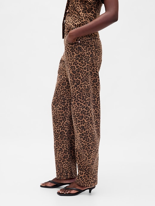 high rise barrel jeans