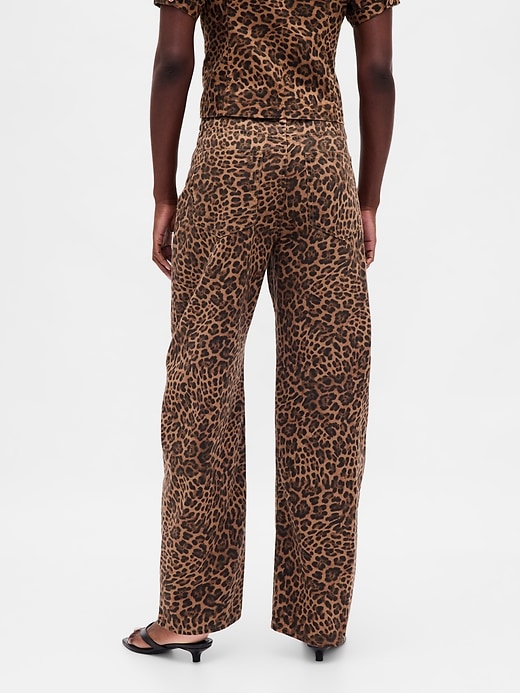 high rise barrel jeans