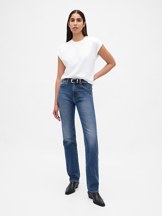 high rise 90s slim straight jeans