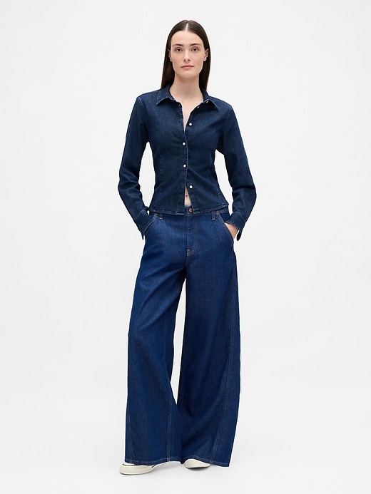 ultrasoft baggy jeans mit mittelhohem bund