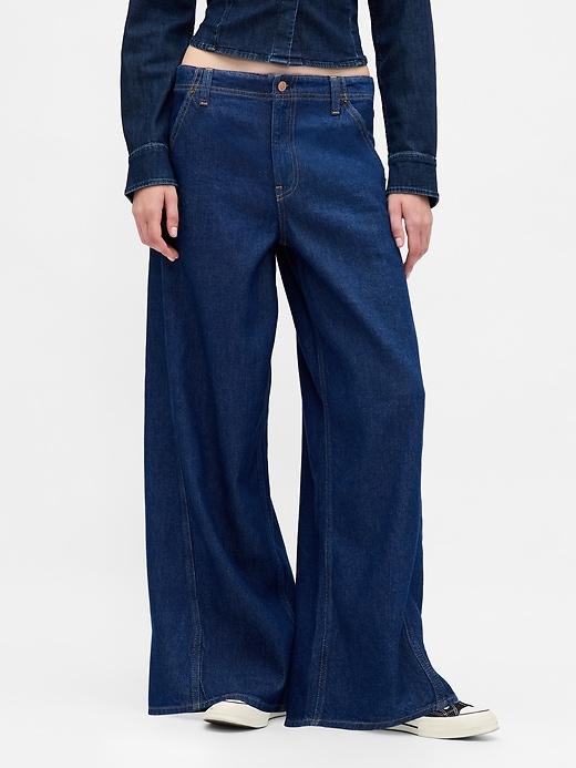 ultrasoft baggy jeans mit mittelhohem bund