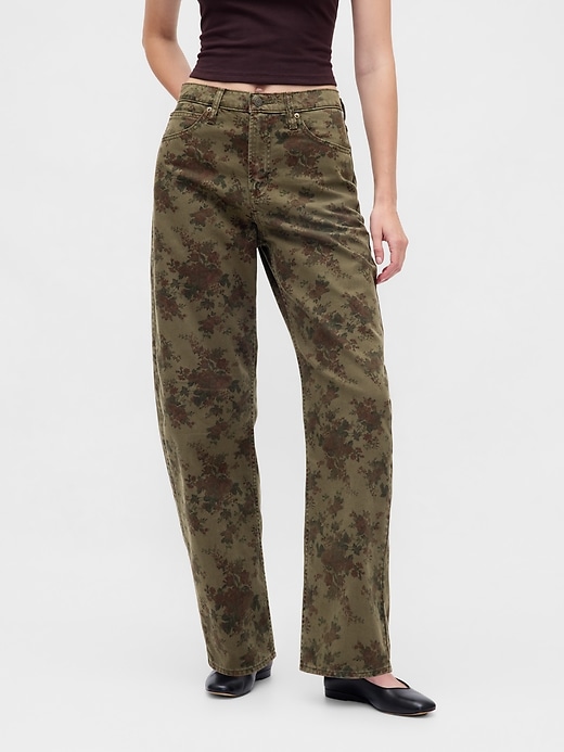 high rise barrel jeans
